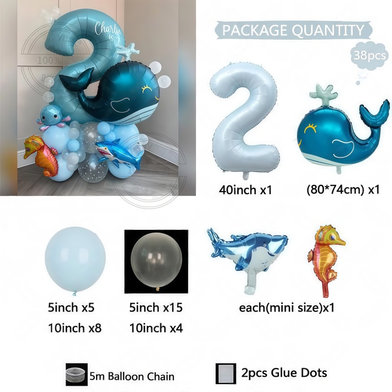 38Pcs Ocean Animal Themed Birt - Water Balloon Set avaliação e preço