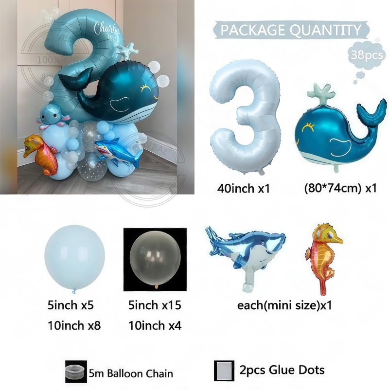 38Pcs Ocean Animal Themed Birt - Water Balloon Set avaliação e preço