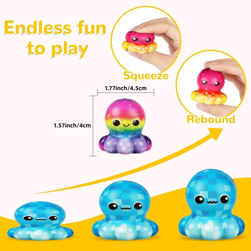 6/12PCS Octopus Slow Squishy T - Kids Toys Basket avaliação e preço