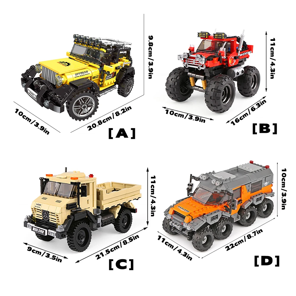 DIY Car Truck Building Block S - Kids Toys Jeep avaliação e preço