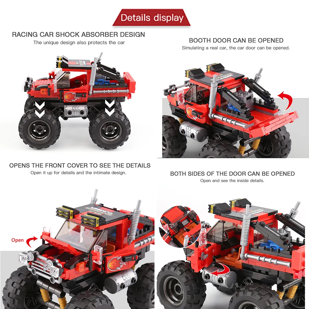 DIY Car Truck Building Block S - Kids Toys Jeep avaliação e preço