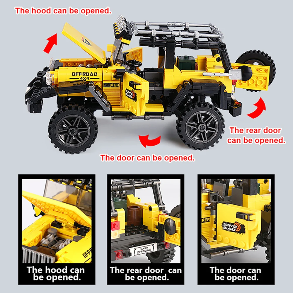 DIY Car Truck Building Block S - Kids Toys Jeep avaliação e preço