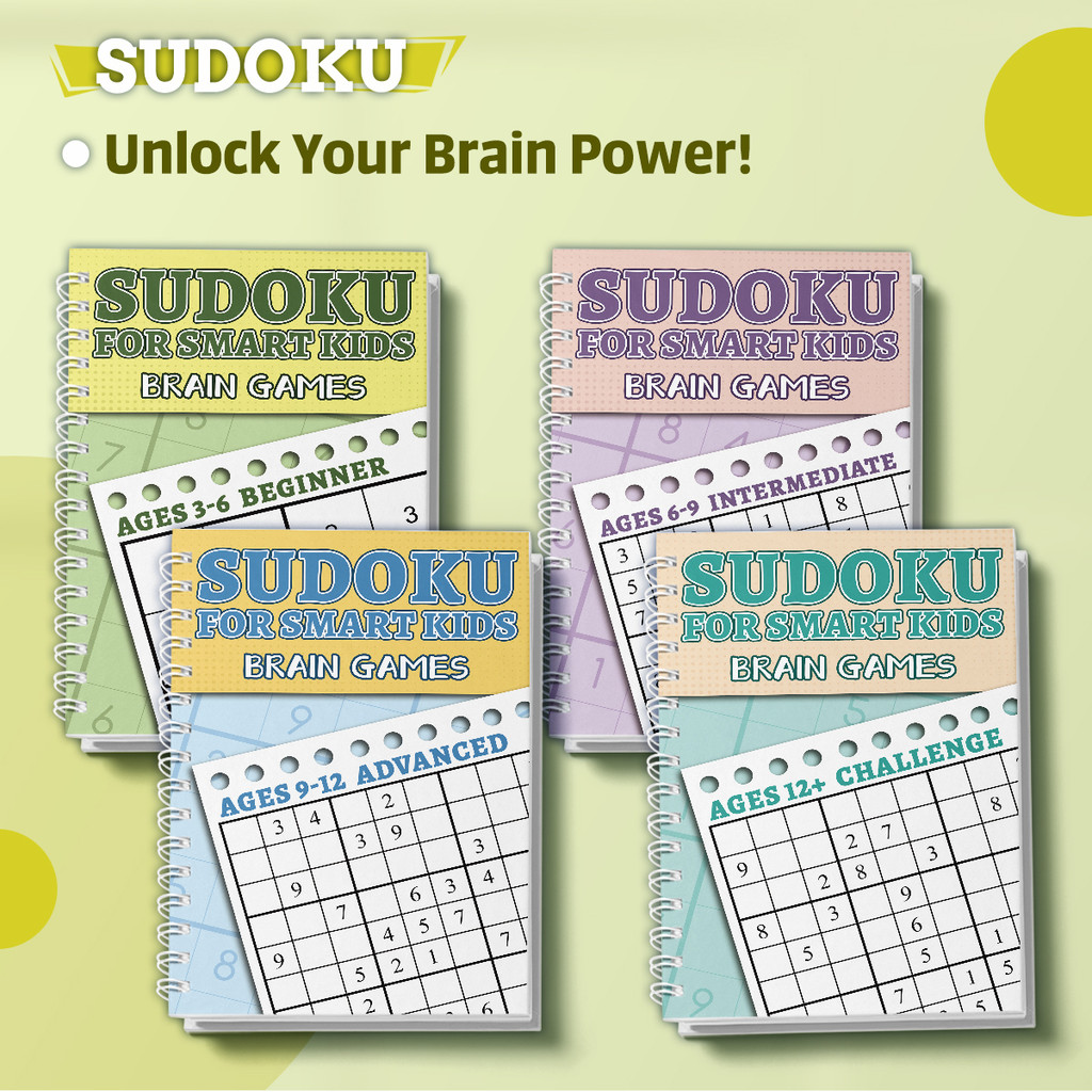Kids Sudoku Puzzle Book Set, B - Kids Toys And Games avaliação e preço