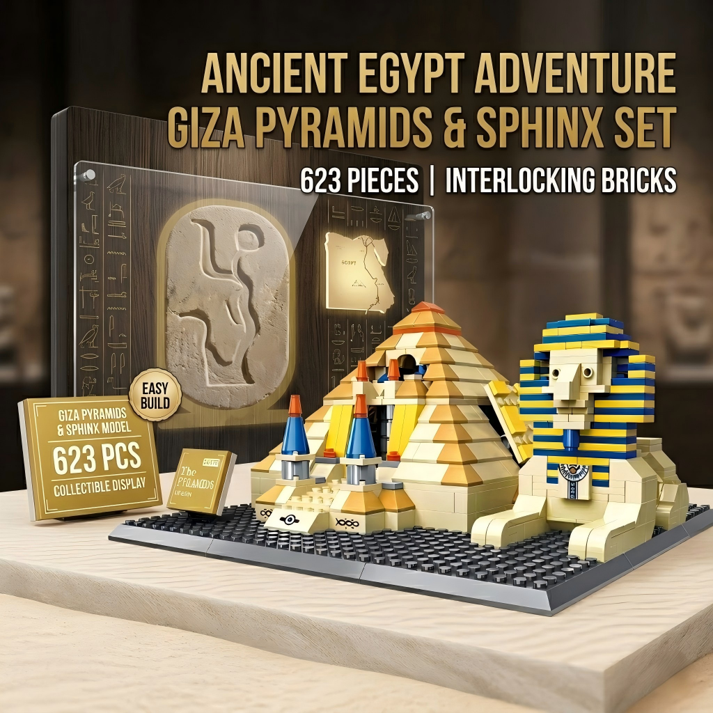 623pcs Egypt Pyramid Building  - Kids Toys Egypt avaliação e preço