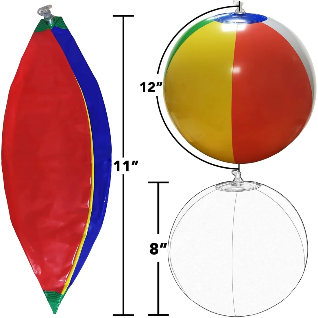 Rainbow Inflatable Beach Balls - Kids Toys Entertainer avaliação e preço
