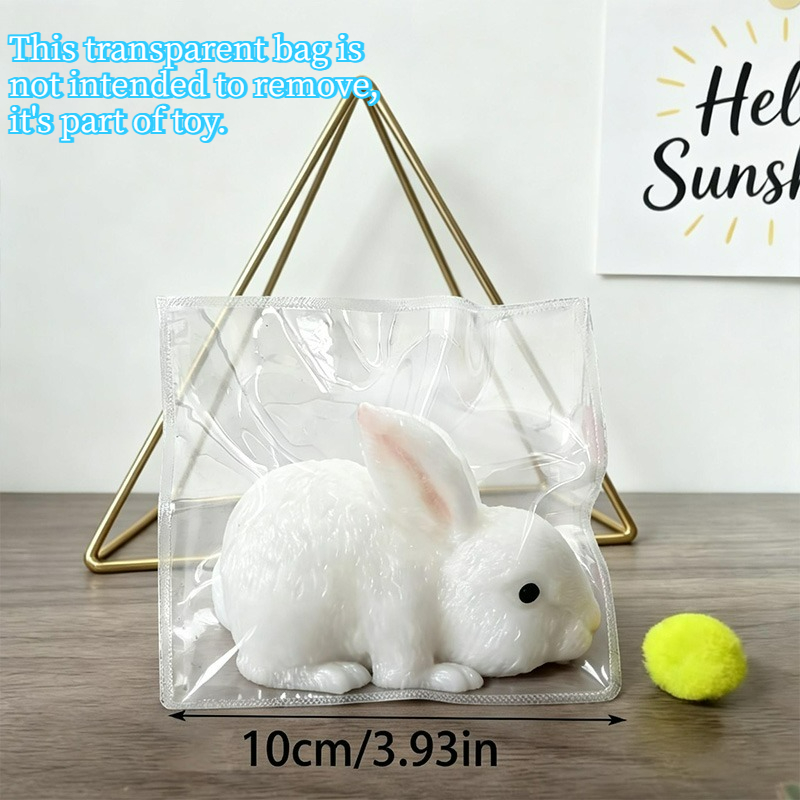 1/2/3PCS Fluffy White Rabbit S - Kids Toys Easter avaliação e preço